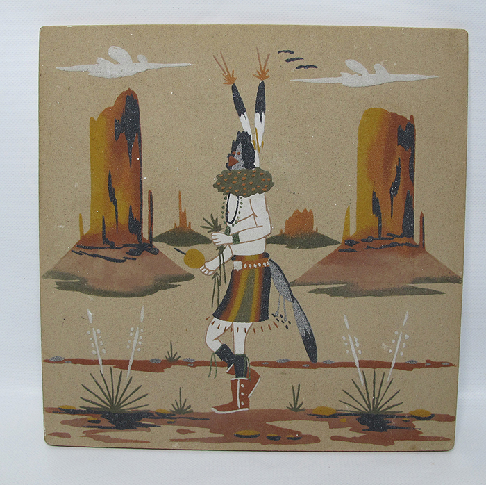 Authentic NATIVE AMERICAN NM Navajo Ceremony Sand Painting of Yei Bei Chai yqz eBay